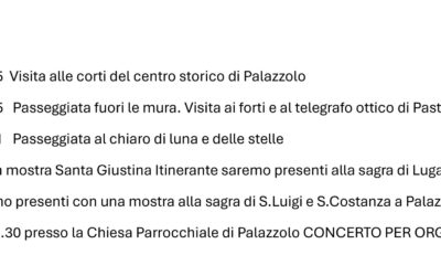 prossimi eventi 2025
